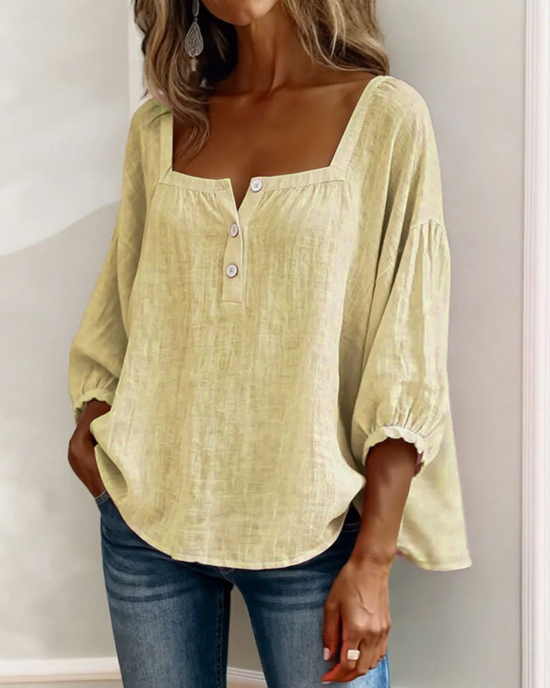 Orlinda | Stilvolle, lässige Bluse mit Puffärmeln