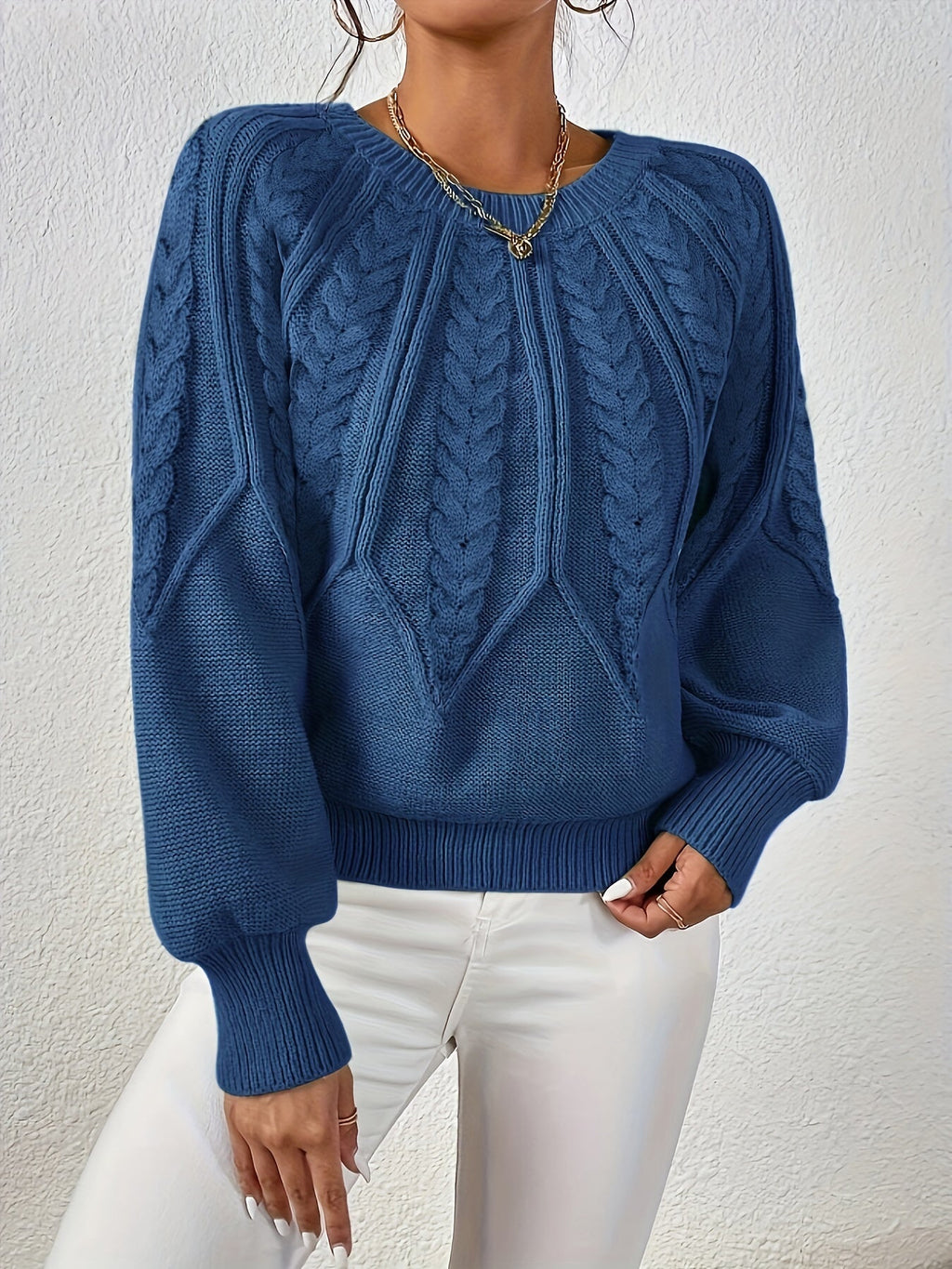 Ophelia | Entspannter Zopfmuster-Pullover