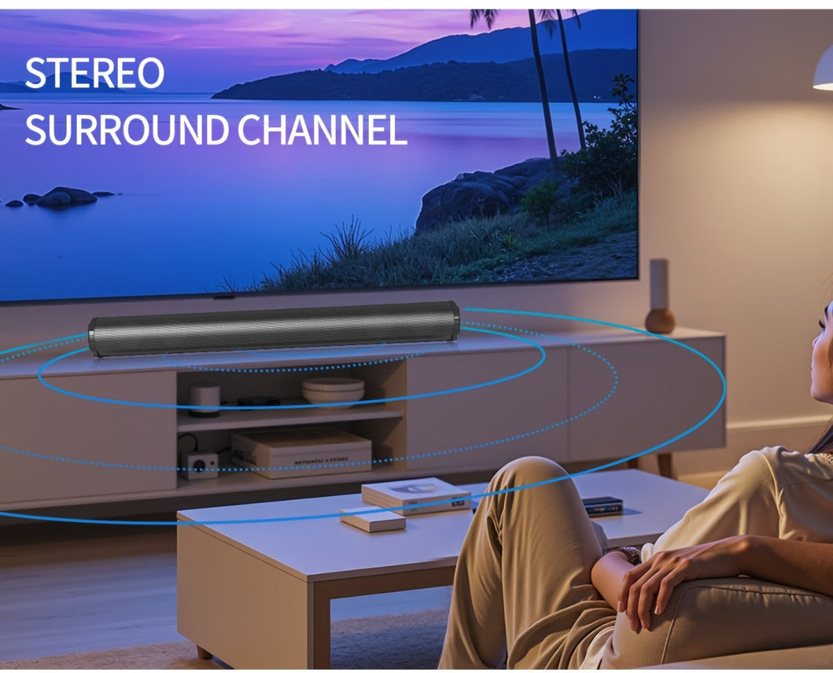 4D Echo Pearl Hi-Fi Soundbar with Subwoofer, Surround Sound Speaker System for TV, Computer & Laptop