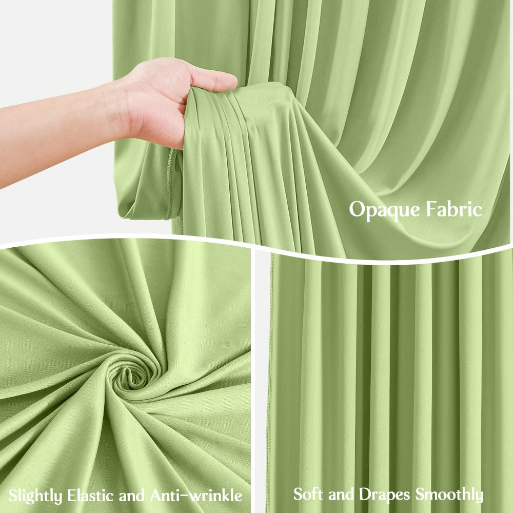 Party Backdrop Curtains 2pcs 59x118 Inch with Poles Wrinkle-Resistant Non-Transparent Fabric for an Everyday Personal Care Routine