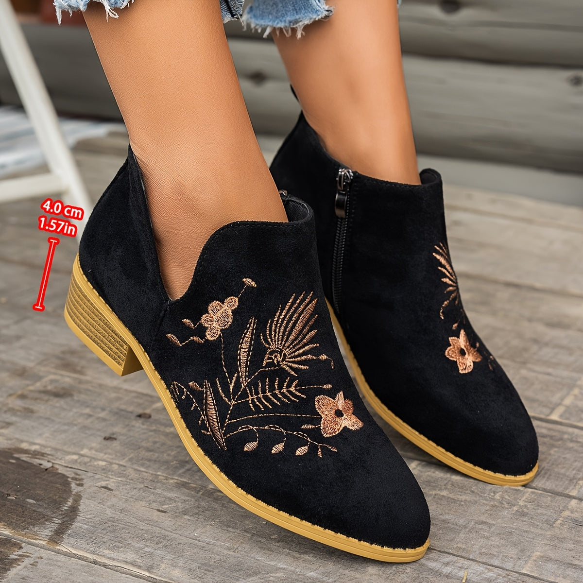 Josephine | Bestickte Stiefeletten