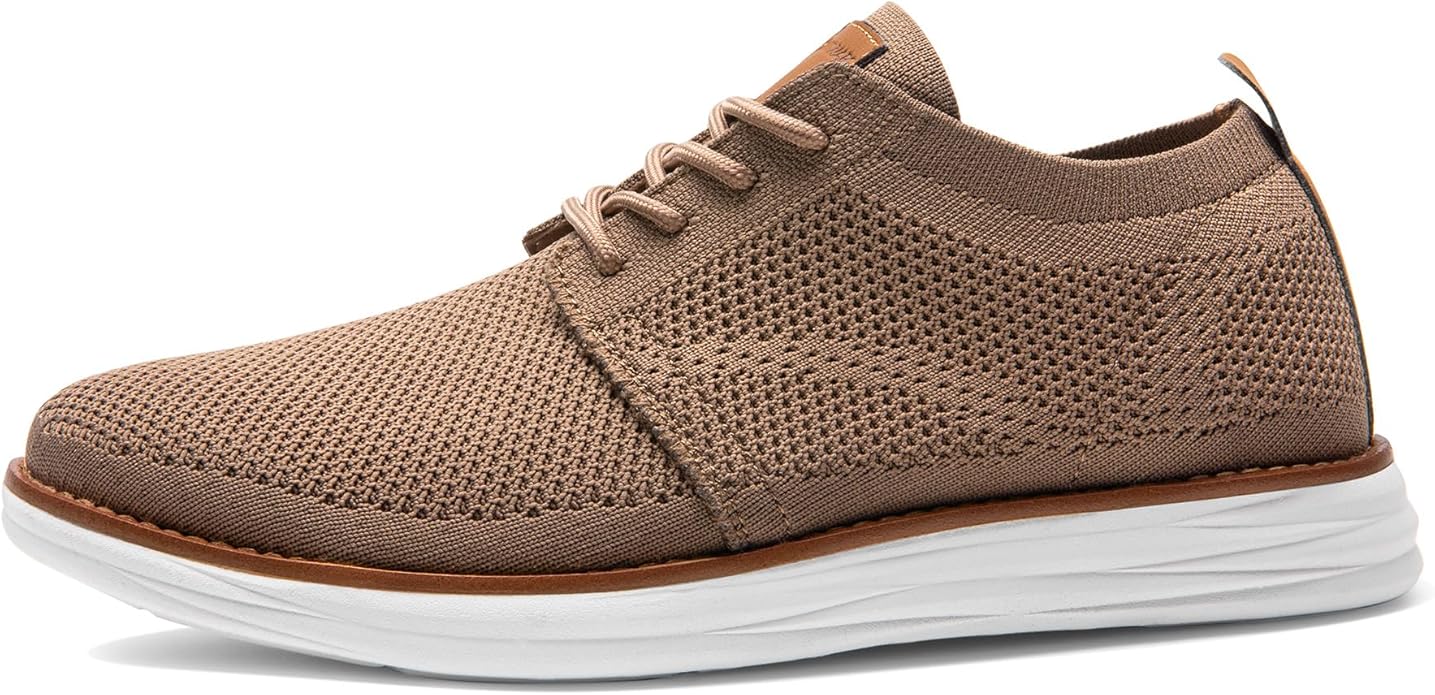 Bruno Marc Men's KnitFlex Breeze Mesh Sneakers – Lace-Up Lightweight Casual Walking Shoes