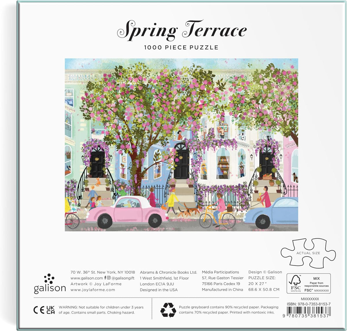 Galison Joy Laforme Spring Terrace 1000pc Puzzle