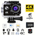 4K Sports Action Camera with WiFi, 170° Wide Angle, 32GB Card & Helmet Mount Kit – Pre-Recording, Remote Control, 900mAh Battery, 2" LCD – Beginner-Friendly Outdoor Cam for Cycling, Hiking & Gifts