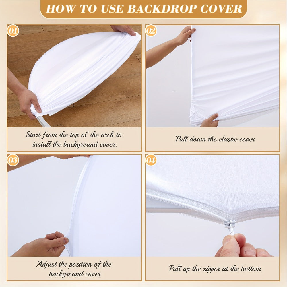 Wedding Arch Cover 2pcs Stretchable Wrinkle-Free Polyester Tight-Fit Arch Banner Covers for an Everyday Personal Care Routine