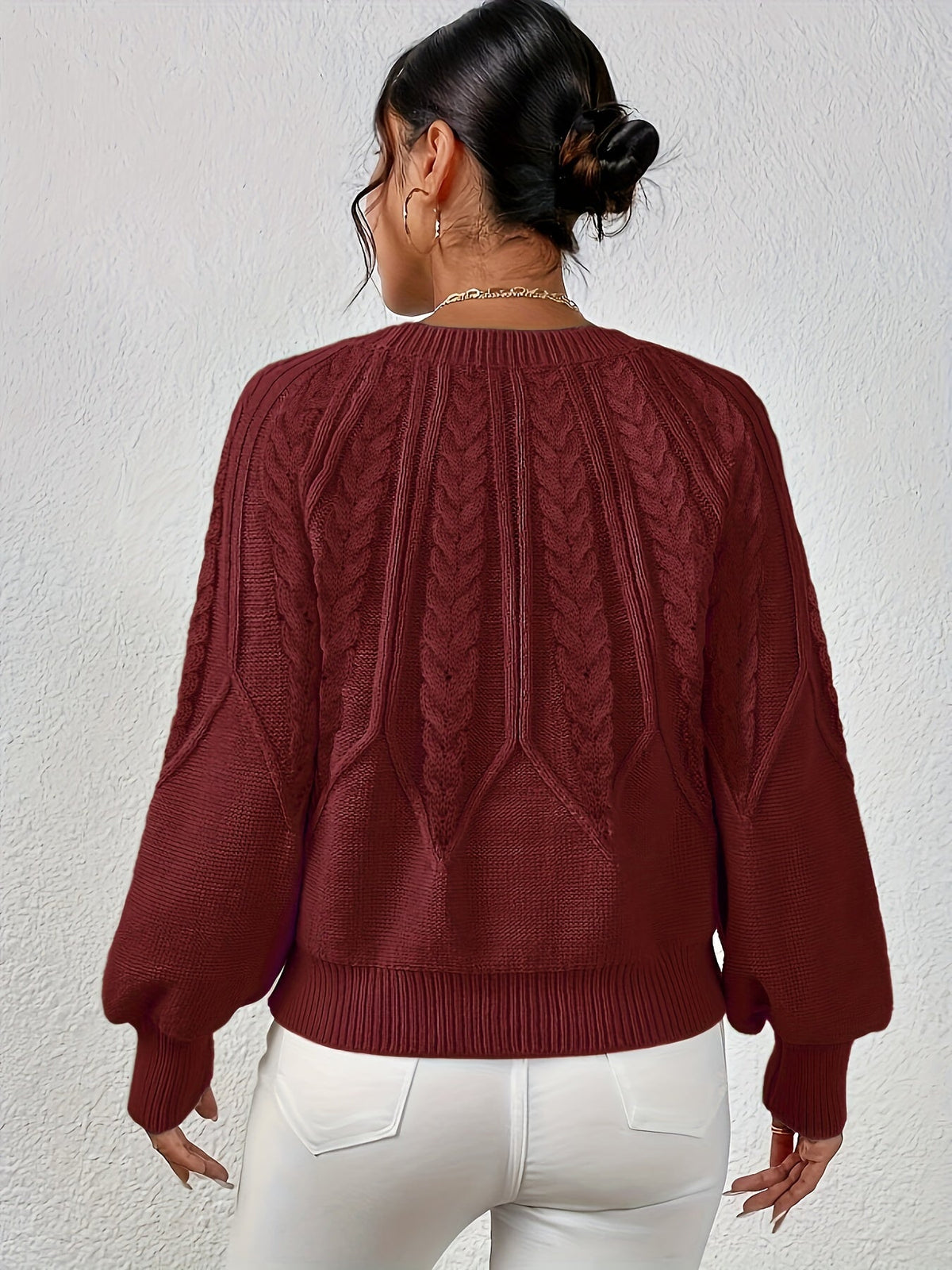 Ophelia | Entspannter Zopfmuster-Pullover
