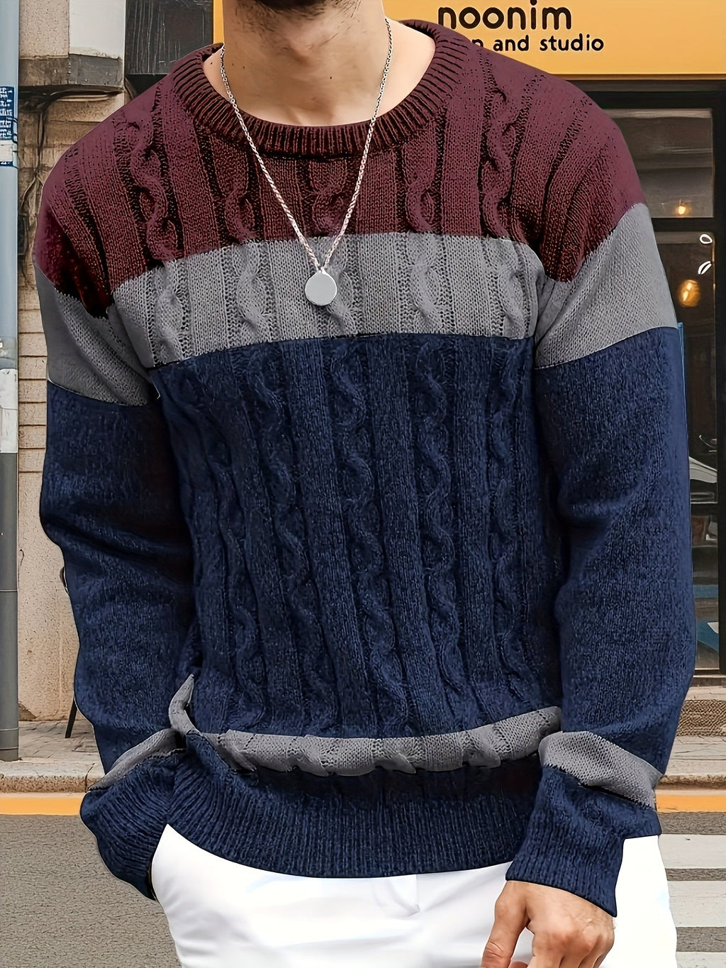 Bradley | Strukturierter Zopfmuster-Pullover