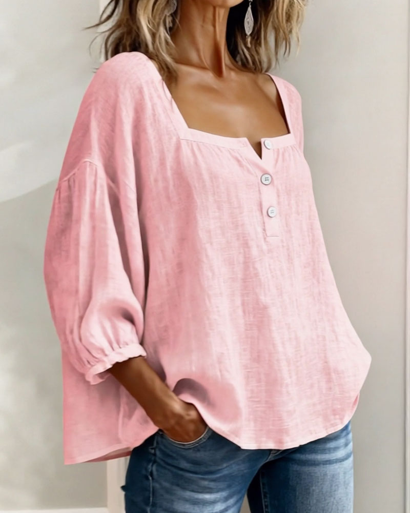 Orlinda | Stilvolle, lässige Bluse mit Puffärmeln