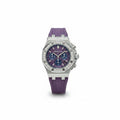 Audemars Piguet Royal Oak Offshore Chronograph – Steel Diamond Bezel Purple Mega Tapisserie Dial Date Purple Rubber Strap