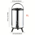 Beverage Dispenser with Spigot Insulated Drink Bucket for Hot Cold Coffee Tea Juice Water Party Catering Drink Container 6L