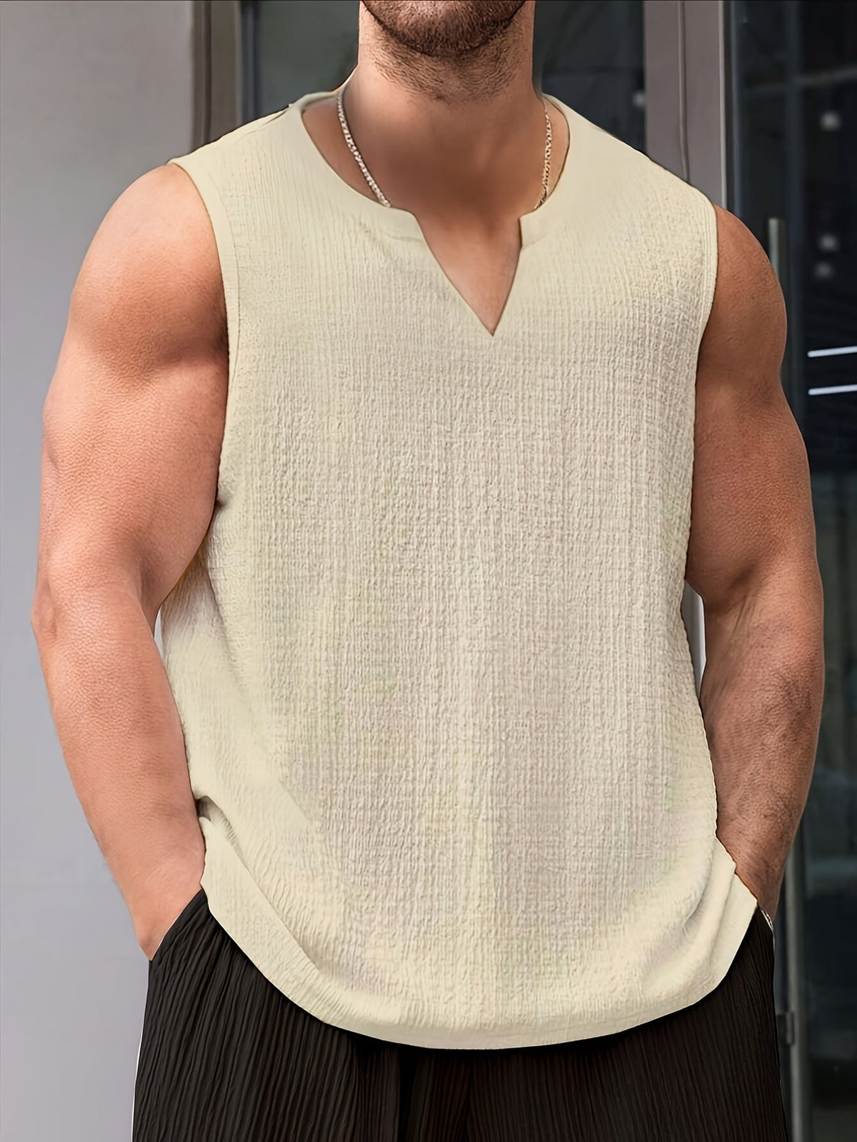 Damon | Entspanntes V-Neck-Tanktop