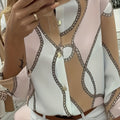 Vivien | Bluse mit Ketten-Print