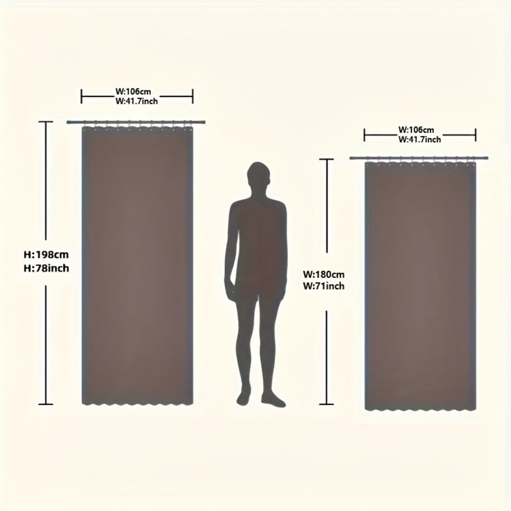Magnetic Room Divider Curtain Doorway - Rodless Bohemian Striped Door Curtain, 210GSM Thickened Polyester