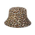 Livingston Leopard Print Double-Sided Cotton Bucket Hat – Wide Brim, Unisex