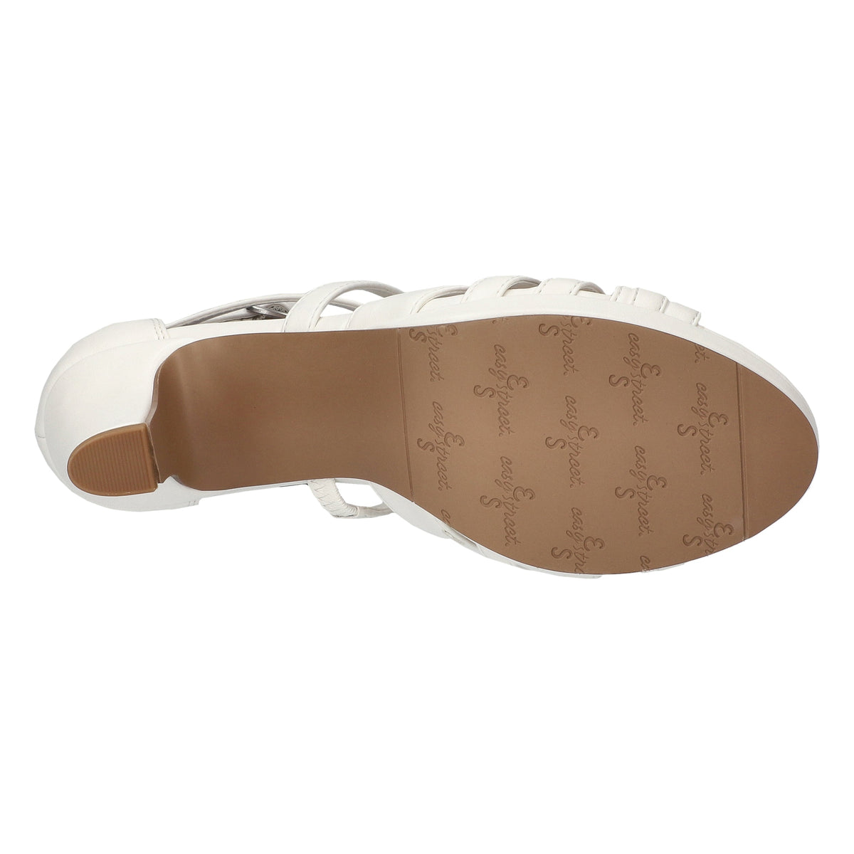 Easy Street Women's Crissa Nude Pearlized Platform Sandals