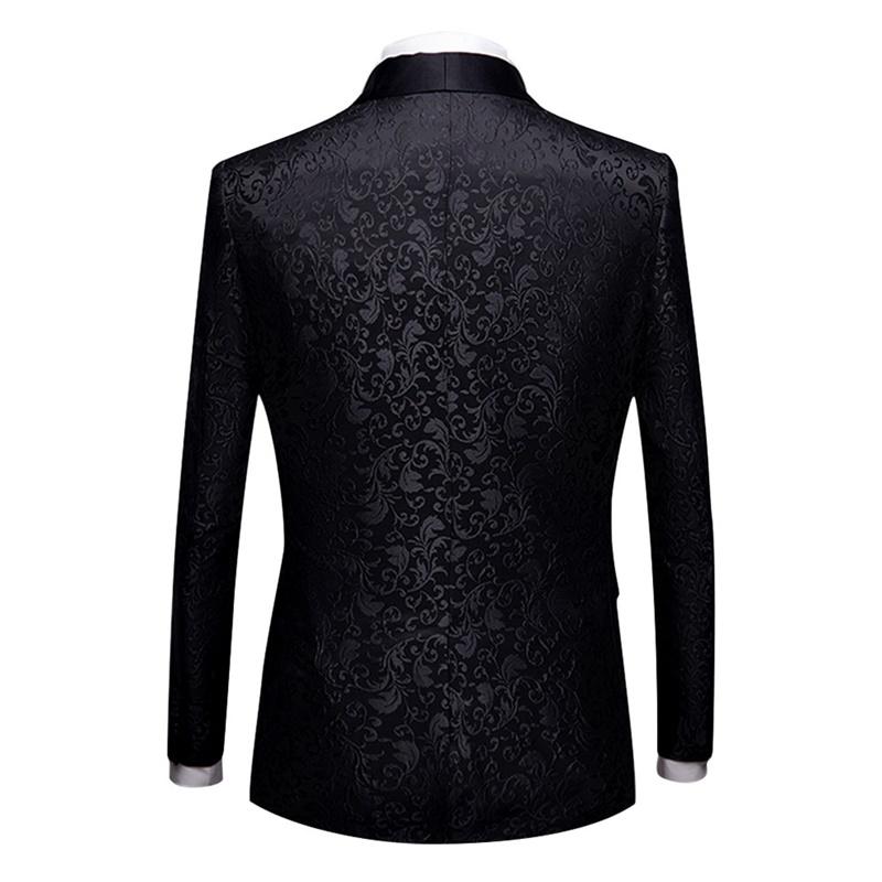 Men's 2-Piece Suits Jacquard Tuxedo Flower Tux 5 Color