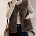 Estella | Textured Button-Front Gilet