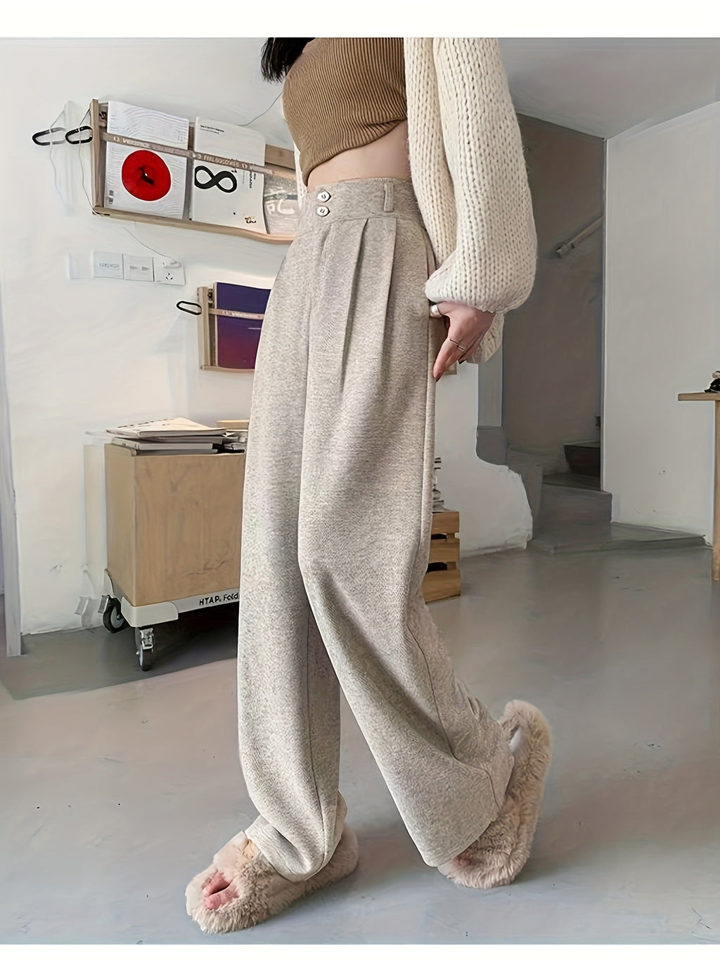 Estella | High-Waist-Hose mit weitem Bein