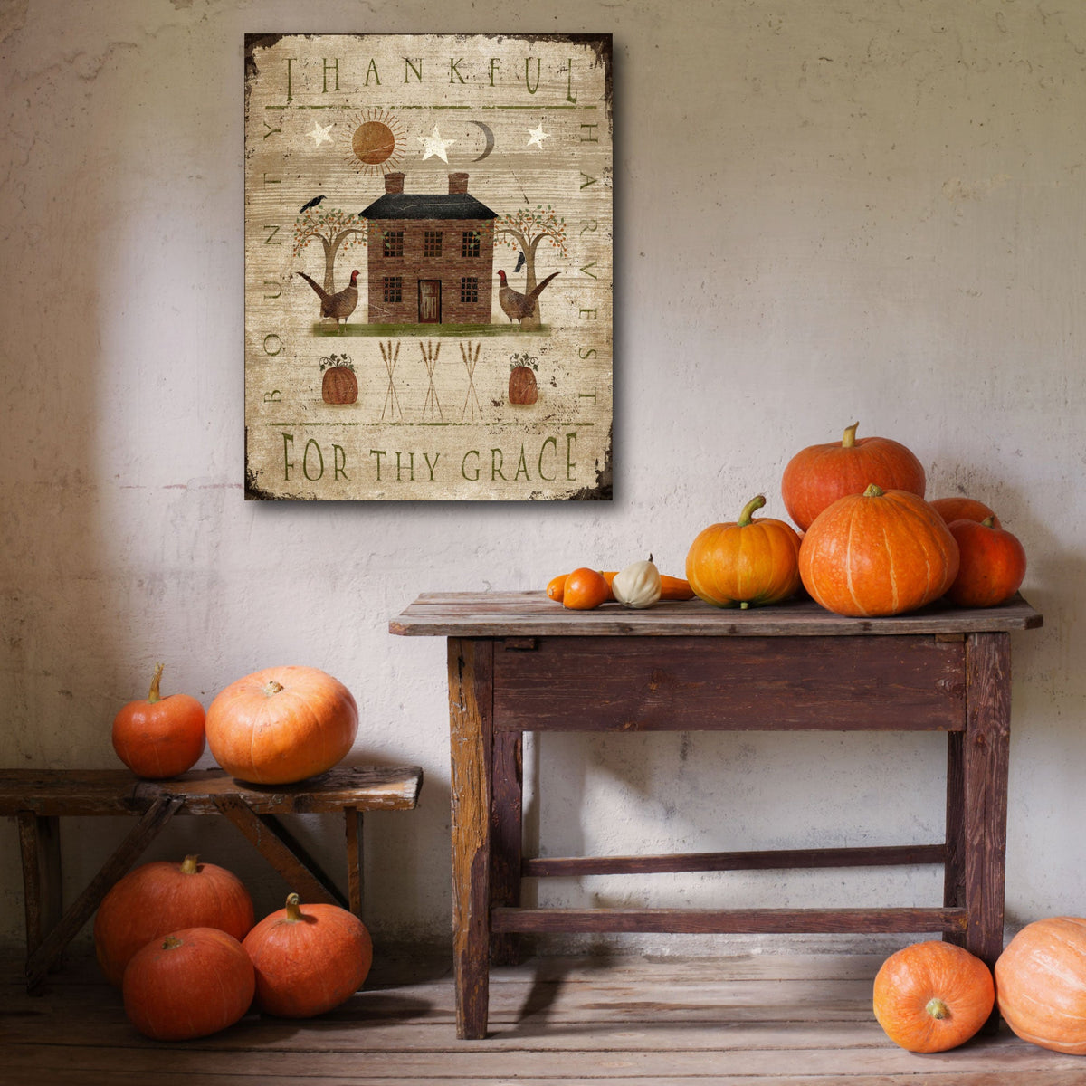 Thankful for Thy Grace Gallery-Wrapped Canvas Wall Art