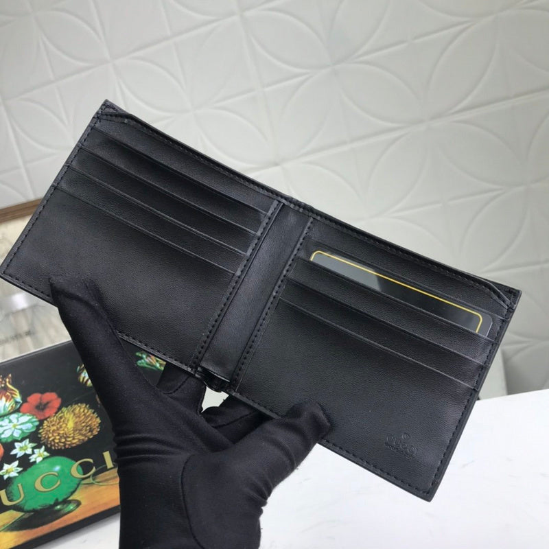 Gucci GG Supreme Wolf Print Bifold Wallet – Bestiary Red Black