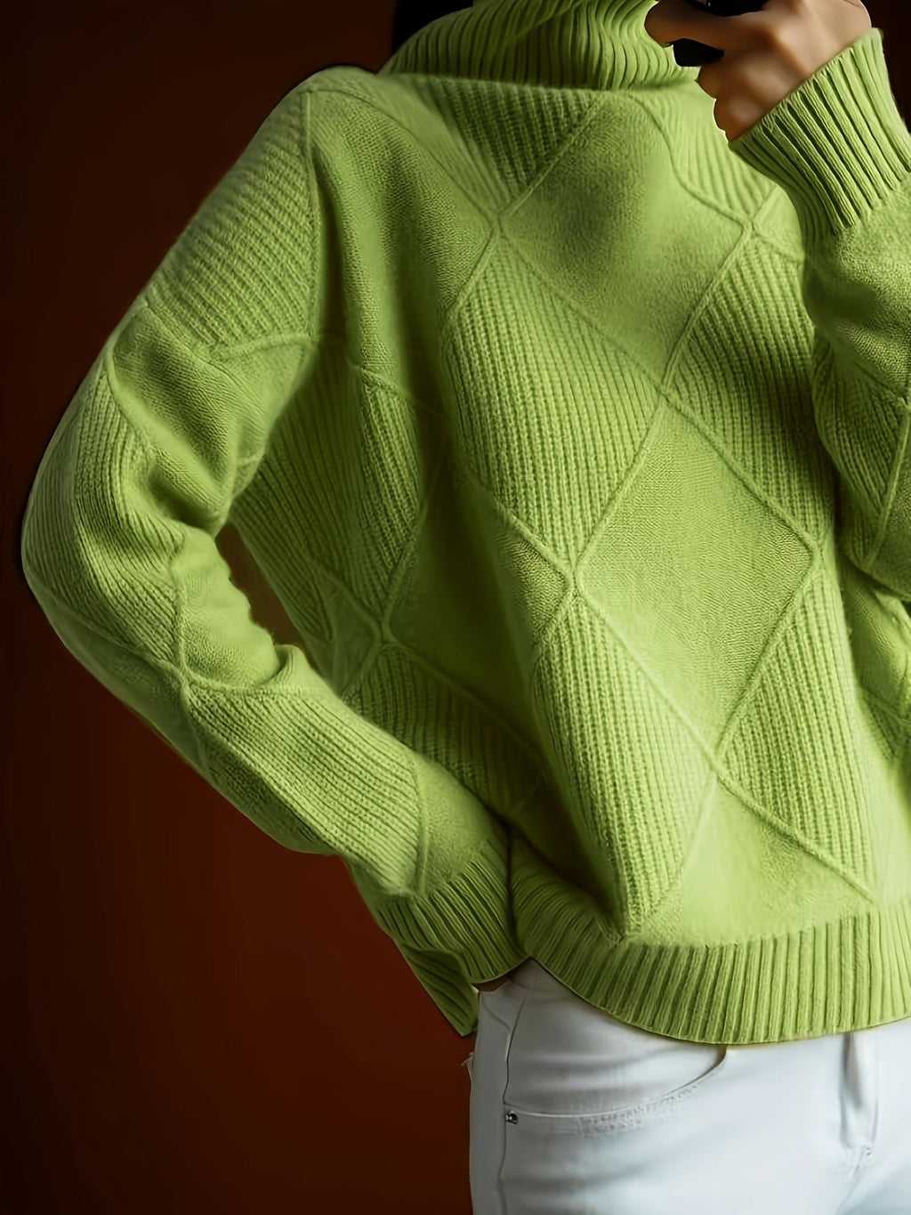 Freya | Strukturierter Rollkragenpullover