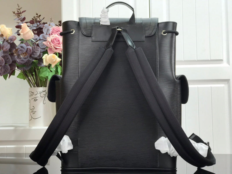 Louis Vuitton Christopher Backpack PM – Epi Leather Damier Graphite Blue White Race Stripe