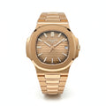 Patek Philippe Nautilus 5711 – Full Rose Gold Golden Brown Champagne Dial Date Integrated Rose Gold Bracelet