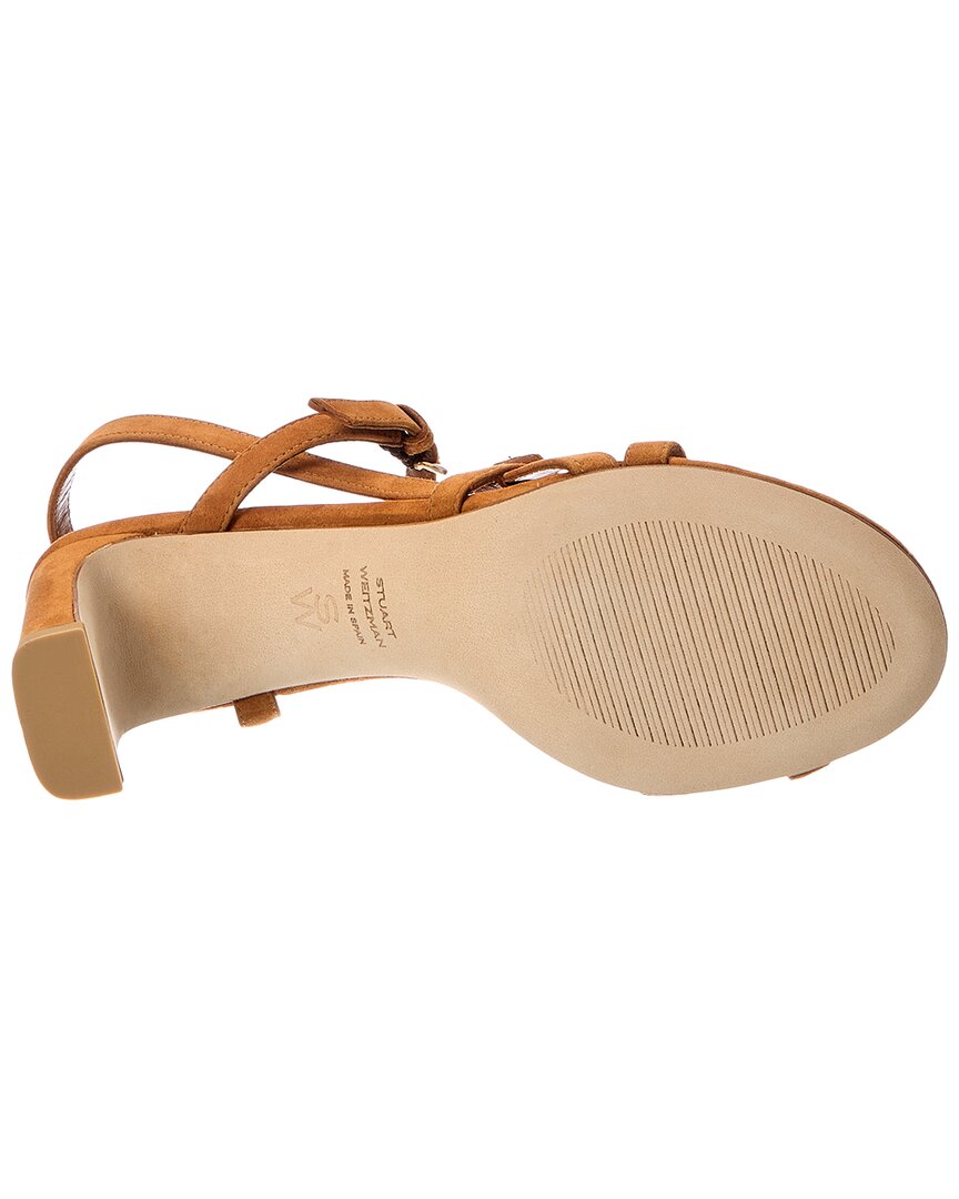 Stuart Weitzman Babette Buckle Suede Sandal 60