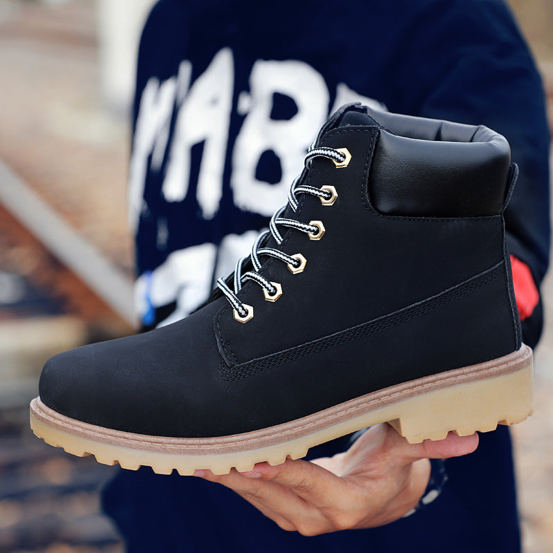 High Top Martin Boots for Men with Casual Workwear Style and Durability