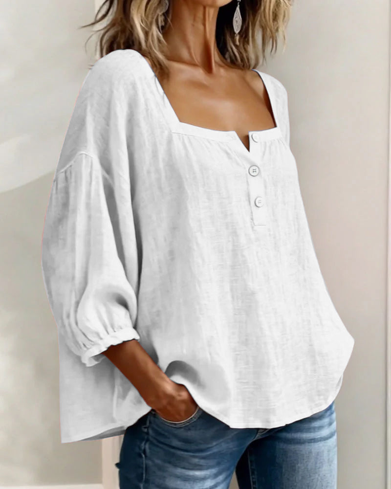 Orlinda | Stilvolle, lässige Bluse mit Puffärmeln
