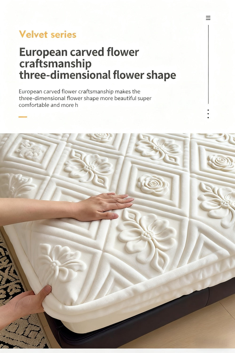 Bed Sheets, Single Jacquard-Knit Embossed Fitted Sheet with 11.4-Inch Pocket, Five Colors and Twin-to-King Sizes