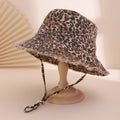 Pickens Bucket-Hat mit Leopardenmuster-Besatz – breite Krempe, Vintage-Mode