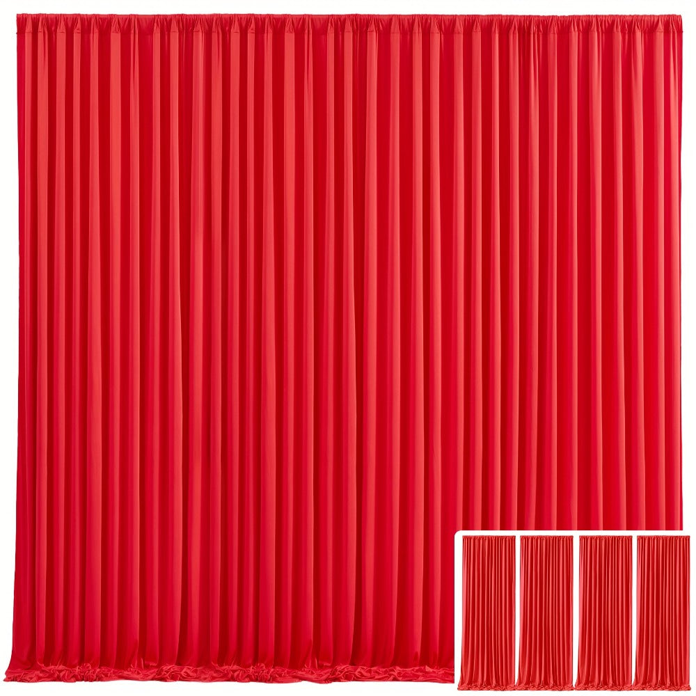 Blackout Backdrop Curtain 4 Pack 5x10 Ft - Heavyweight Nonwoven, Wrinkle-Resistant for Entryways, Bedrooms and Living Spaces