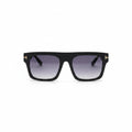 Tom Ford Flat-Top Square Sunglasses — Matte Black