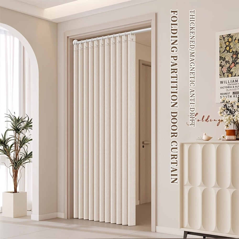 Magnetic Room Divider Curtain Doorway - Rodless Bohemian Striped Door Curtain, 210GSM Thickened Polyester