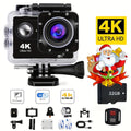 4K-Labeled WiFi Action Camera with 170-Degree Lens, 2-Inch Display, 32GB Card, Remote and Mounting Kit