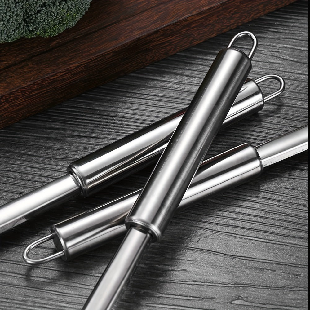 Kitchen Utensils with Hanging Loops, Nine-Piece 304 Stainless Steel Set of Mixed Cooking Tools