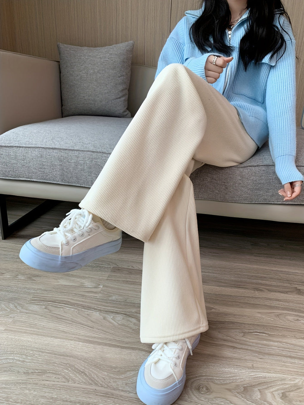 Lena | Weite Hose mit Fleecefutter
