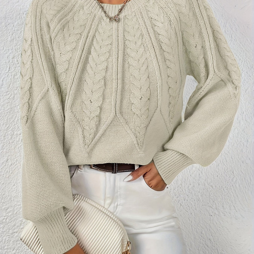 Ophelia | Entspannter Zopfmuster-Pullover
