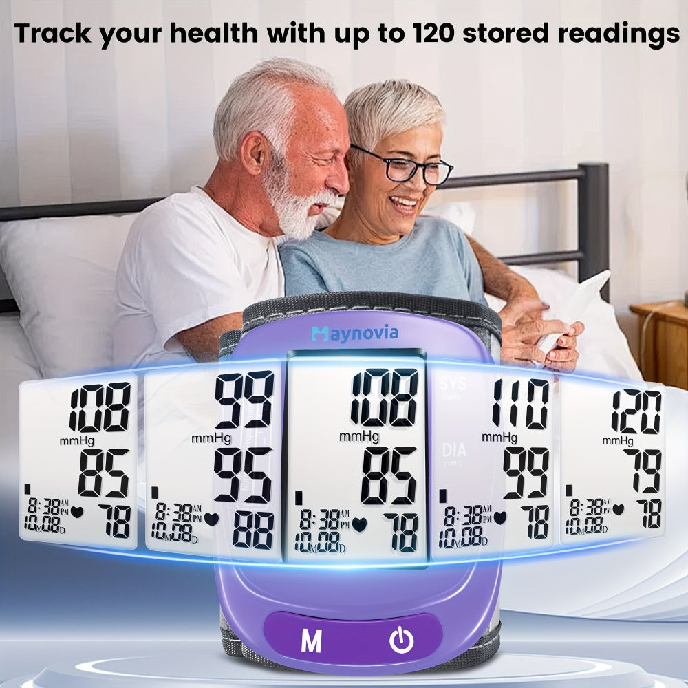 Blood Pressure Monitor, Oximeter Fingertip Digital BP Machine Home Use, Fully Automatic Hypertension Tracker
