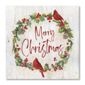 Cardinal and Holly Wreath Gallery-Wrapped Canvas Wall Art