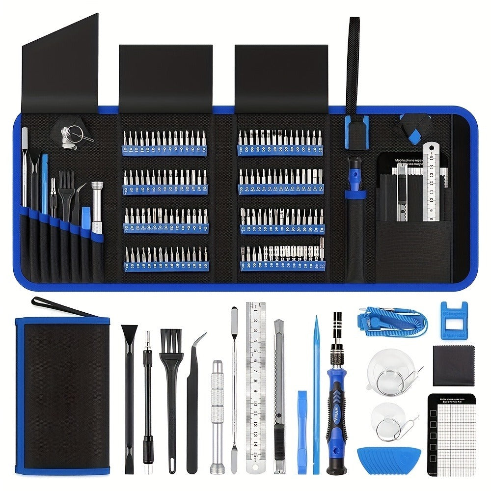 Electric Precision Screwdriver for Electronics Repair, Rechargeable 142-in-One Tool Kit with 120 Bits and 22 Tools