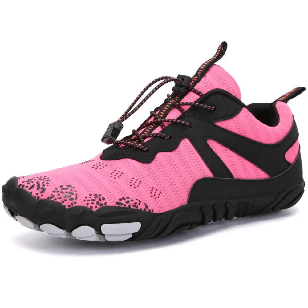 Breathable Mesh Athletic Shoes with Elastic Lock Laces for Men
