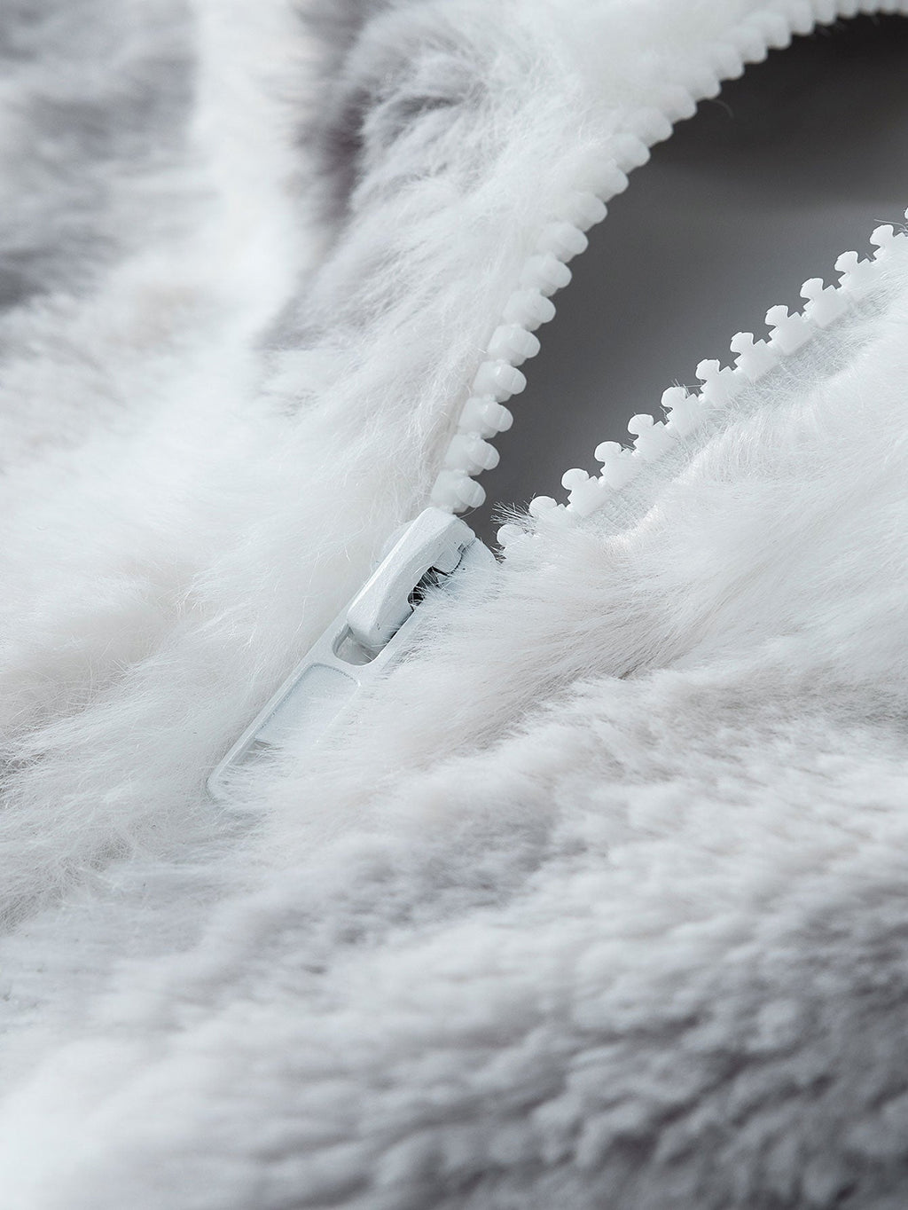 Faux Fur Zip-Up Jacket