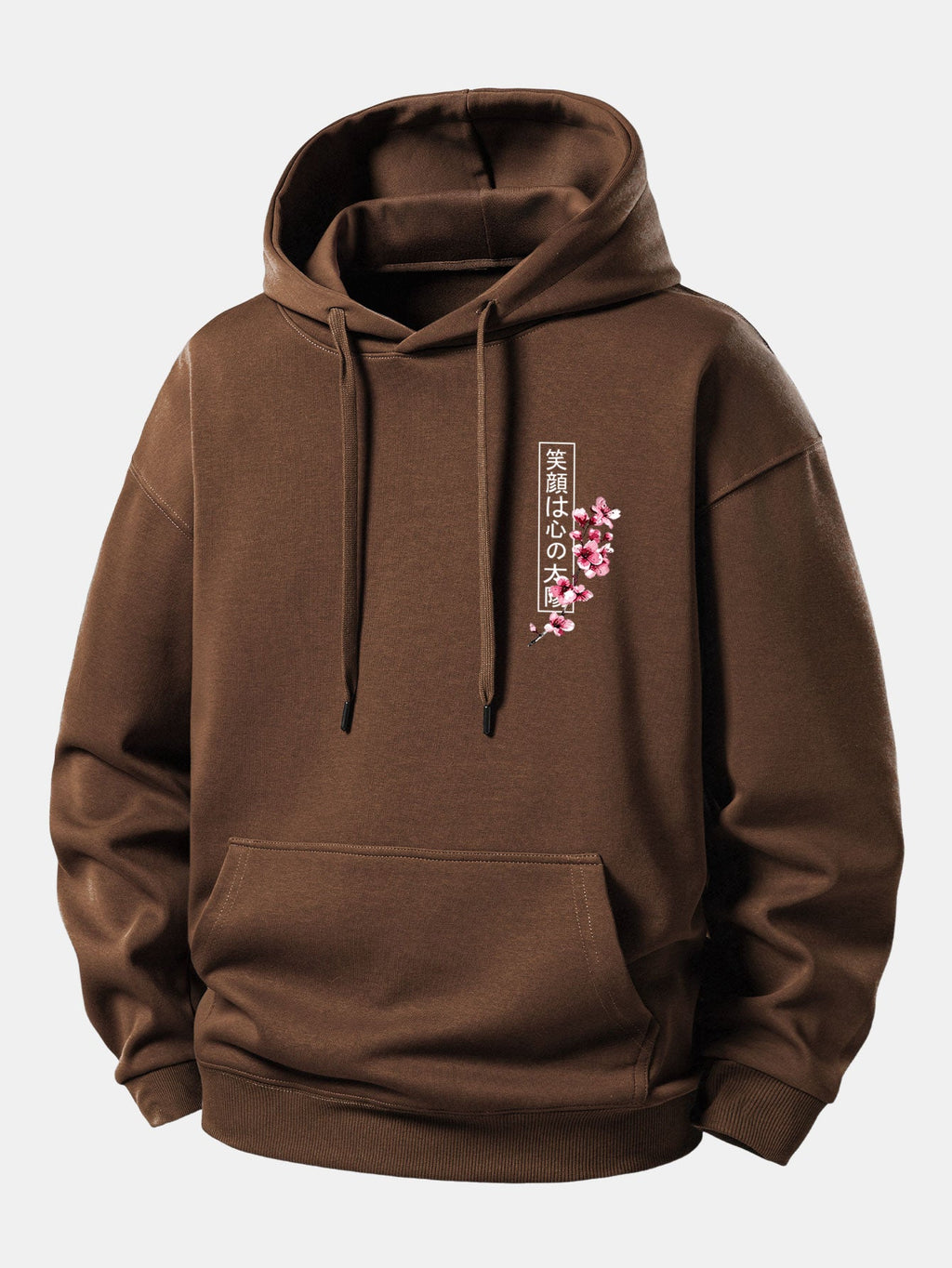 Japanese Samurai Katana Koi Fish Sakura Print Relax Fit Hoodie
