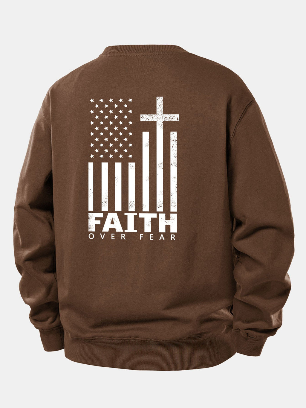 Freedom American Flag Print Relax Fit Sweatshirt