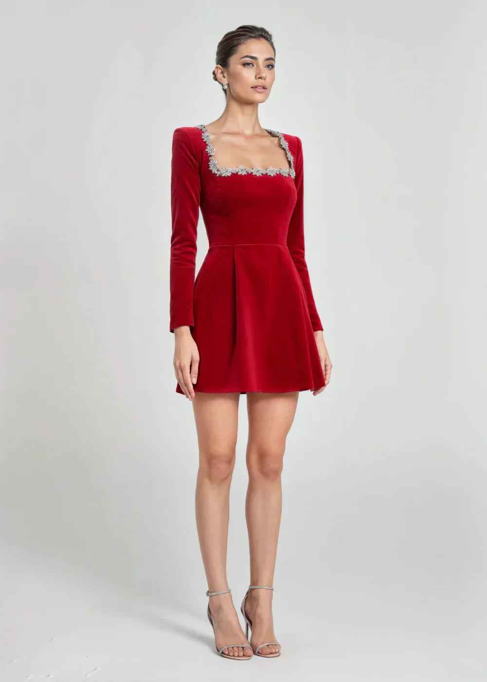 Lucinda | Elegantes Samtkleid kurz