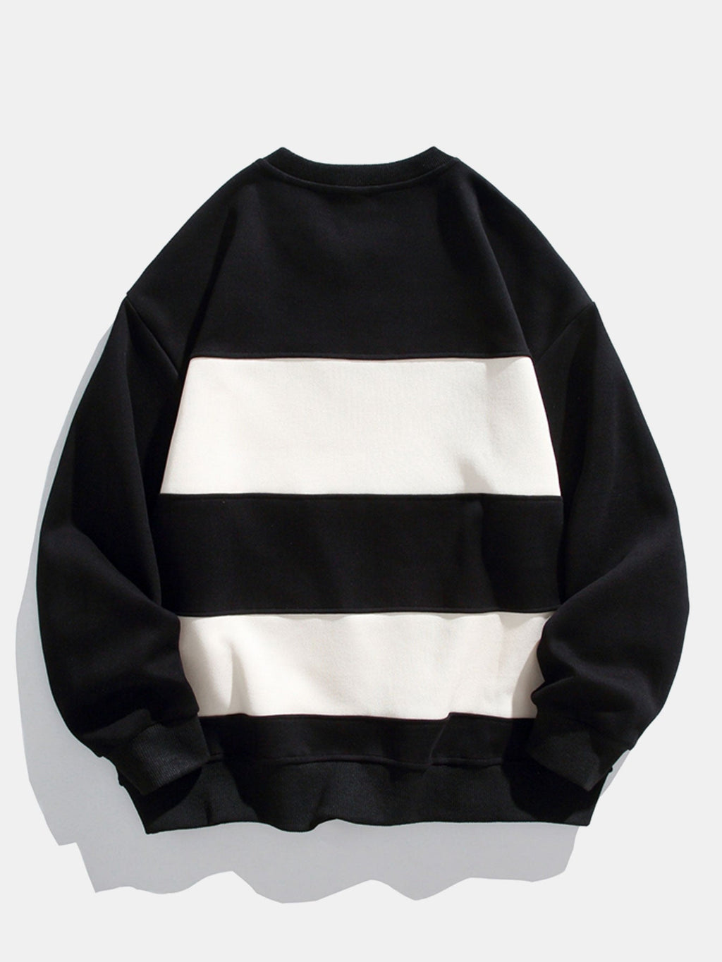 Relax Fit Color Block Crew Neck Sweatshirt