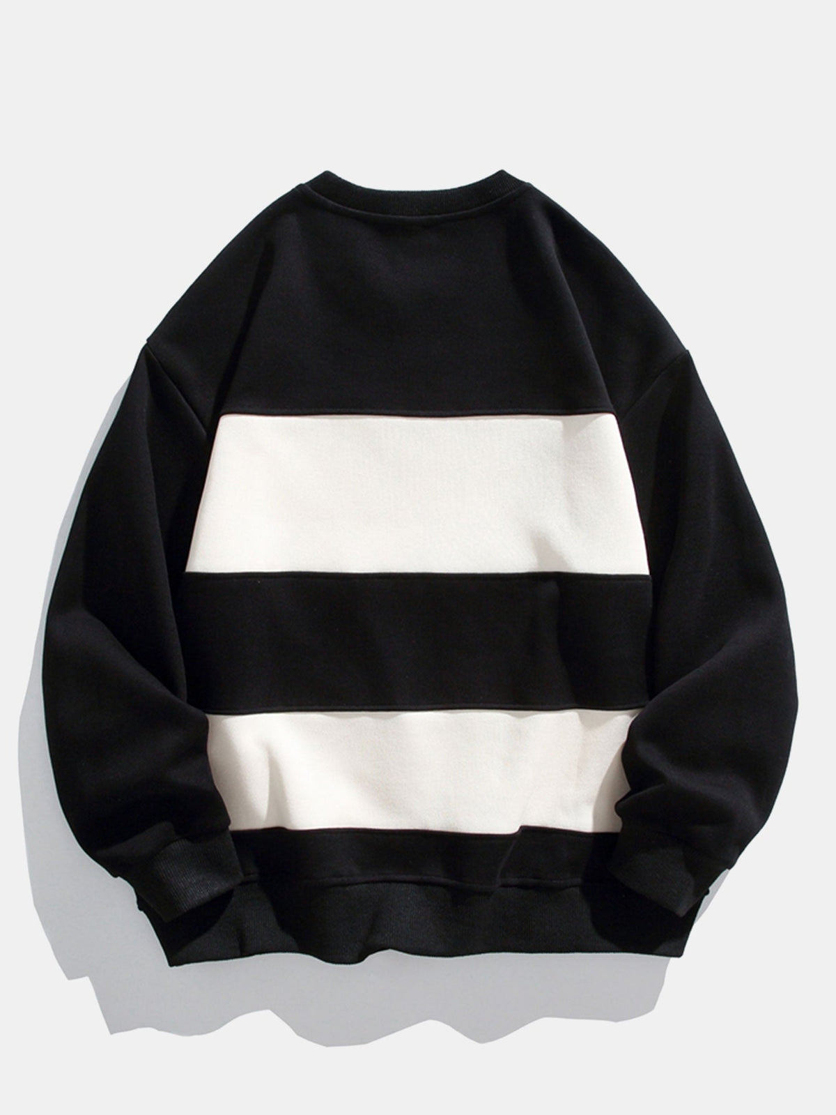 Relax Fit Color Block Crew Neck Sweatshirt