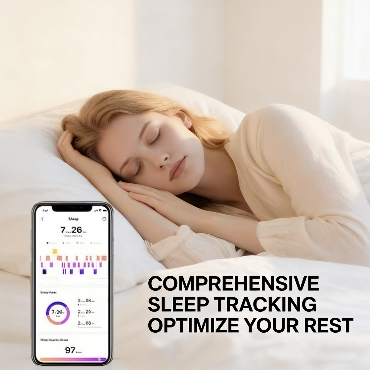Wrongduck Anneau Intelligent Bluetooth Rétro Suivi de Santé pour Femmes